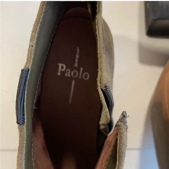 New Linea Paolo Sevilla II Suede Bootie Dark Olive 7 - Picture 6 of 7